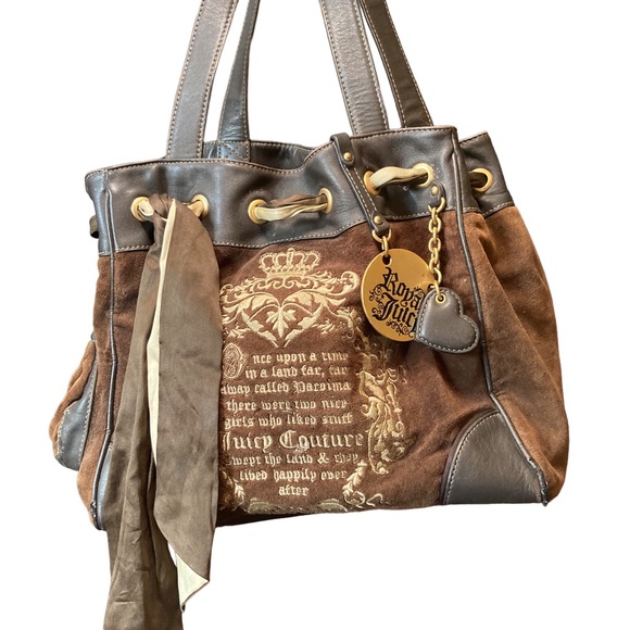Juicy Coulture Handbags - Juicy Coulture Rich Brown Sueded Bag